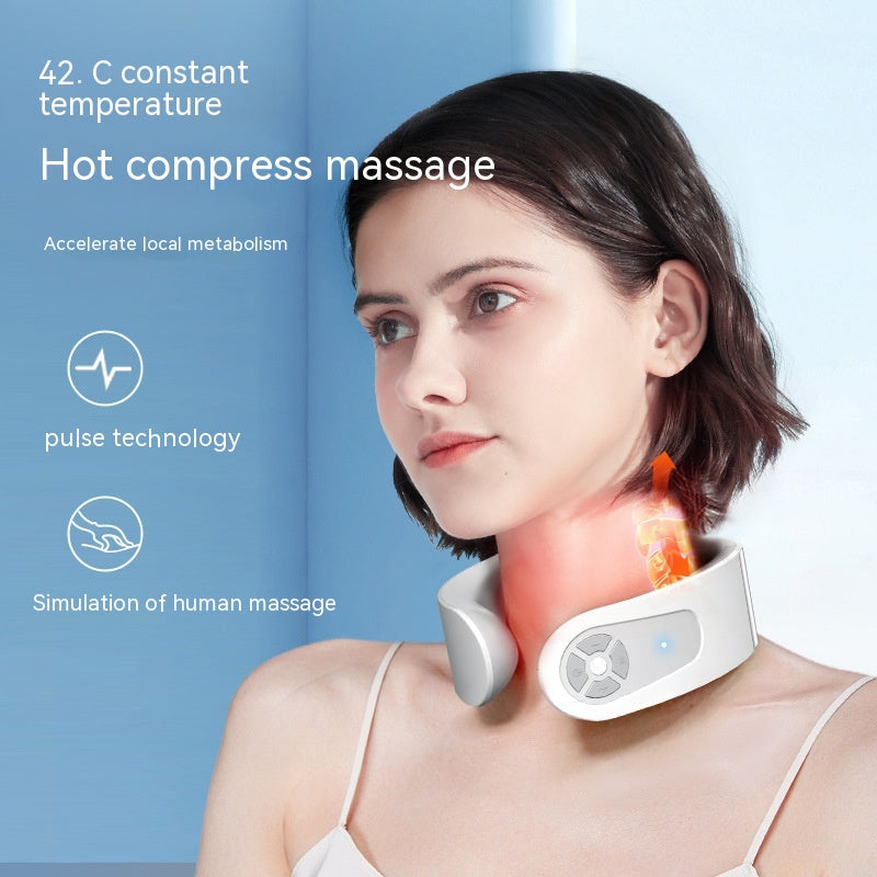 Masajeador de cuello EMS con calor y tecnología de pulsos - Zenvira